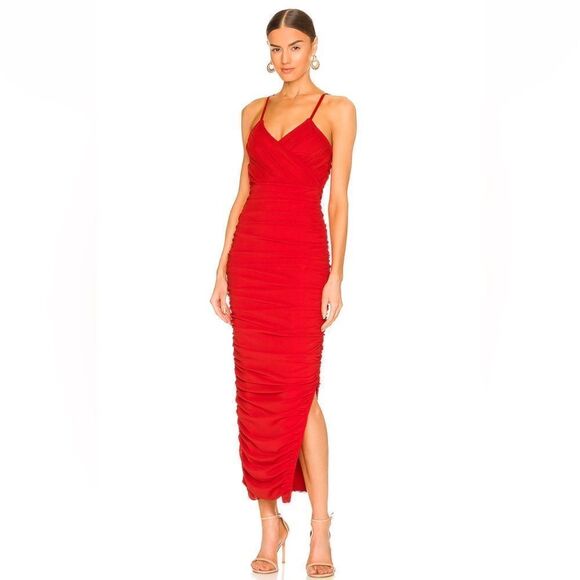 Revolve ELLIAT Red Pippa midi dress SIZE XS - Picture 1 of 10